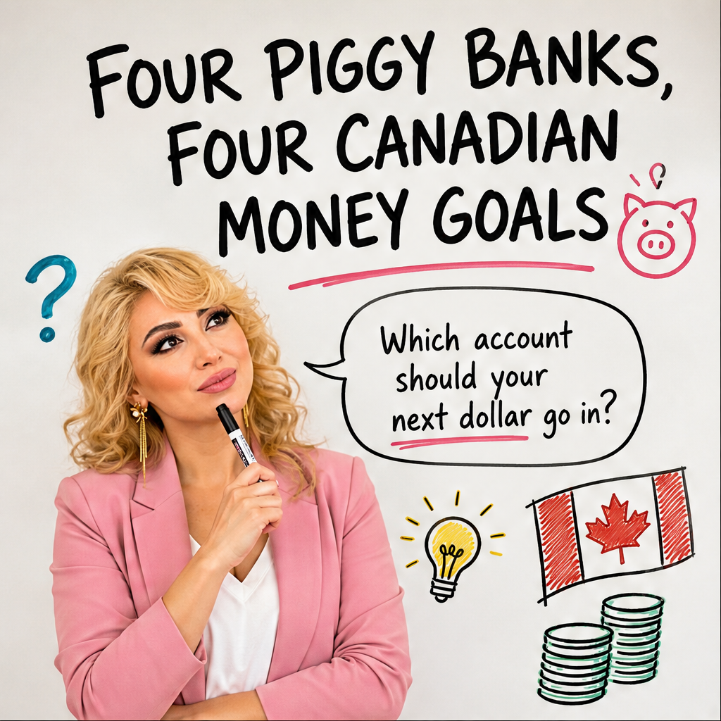 Four Piggy Banks, Four Canadian Money Goals 🐷